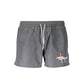 Grigio Polyester Men Swim Boxer