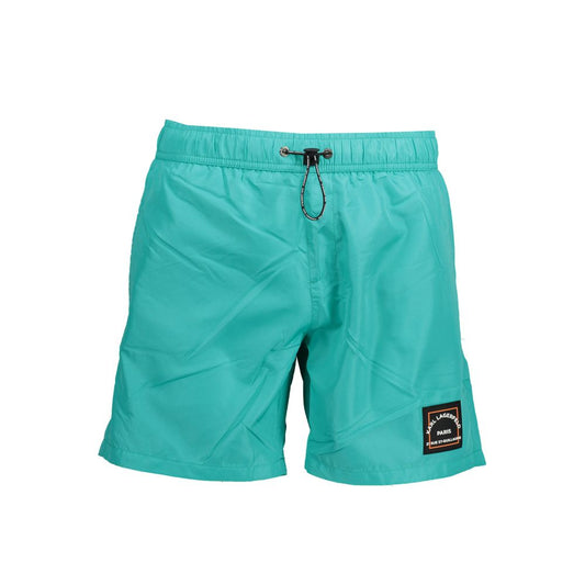 Verde Polyester Men Swim Boxer