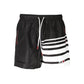 Black Polyester Men's Swim Boxer