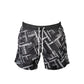 Black Polyester Men's Swim Boxer