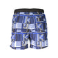 Blu Polyester Men Swim Boxer
