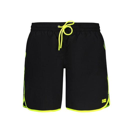 Black Polyamide Men's Swim Trunk