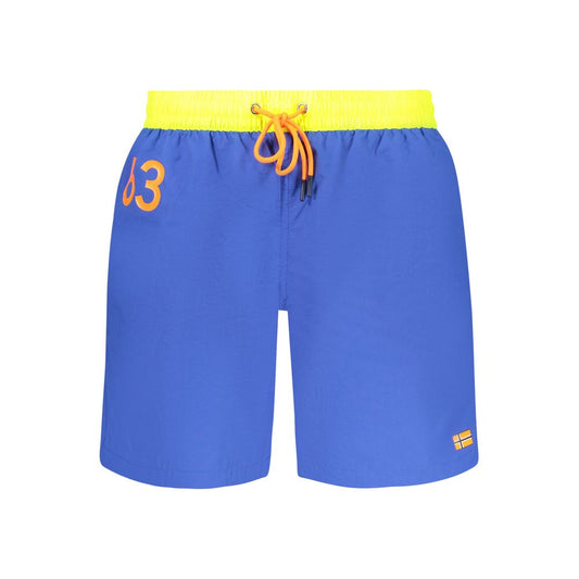 Blu Poliammide Men Swim Boxer