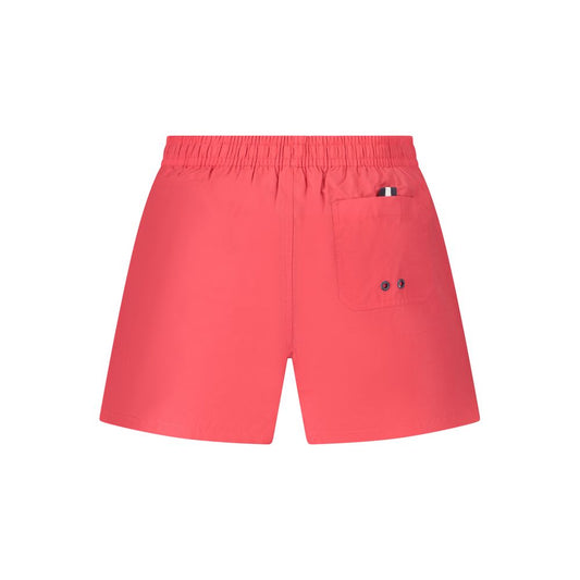 Red Nylon Men's Swim Boxer