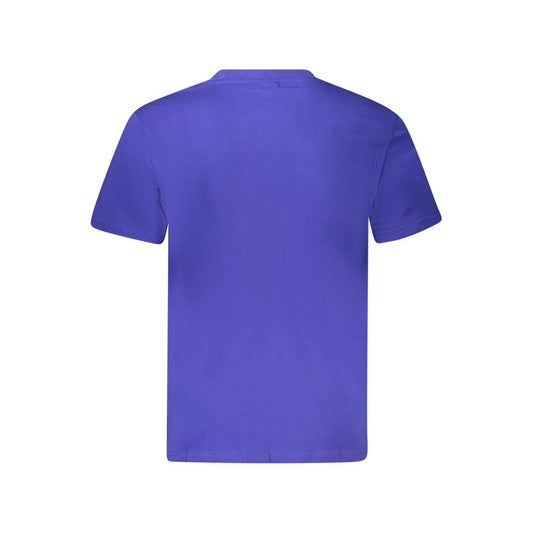 Blue Cotton Men T-Shirt