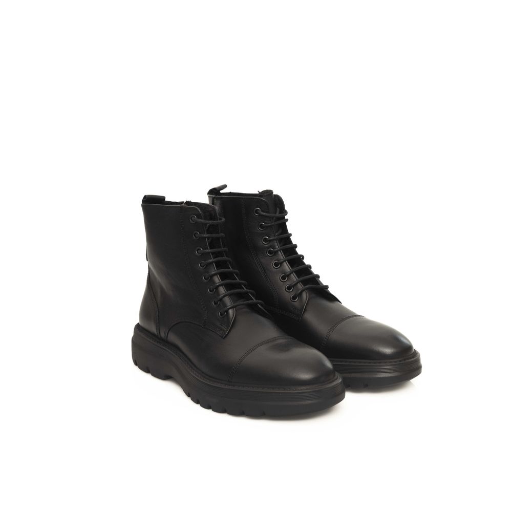 Black Cowhide Boot