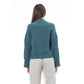 Teal Merino Wool Women Cardigan
