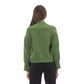 Green Merino Wool Women Cardigan
