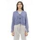 Light Blue Merino Wool Women Cardigan