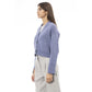 Light Blue Merino Wool Women Cardigan