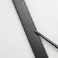 Black Textured Leather Silver Metal Buckle Men Belt