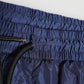 Blue Nylon Straight Jogger Sweatpants Pants