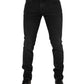 Black Cotton Skinny Men Denim Trouser Jeans