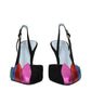 Black Leather High Heel Pumps