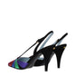 Black Leather High Heel Pumps
