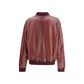 Bordeaux Lambskin Bomber