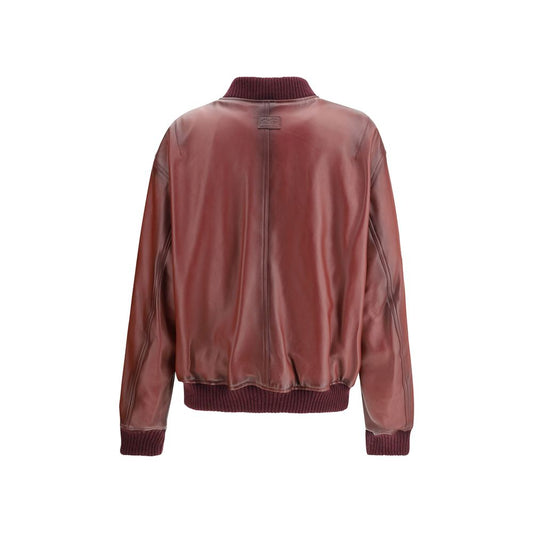 Bordeaux Lambskin Bomber