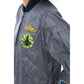 Light Blue Polyamide Women Bomber Jacket