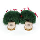 Green Lamb Leather Women Sandal