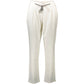 White Cotton Women's Trousers