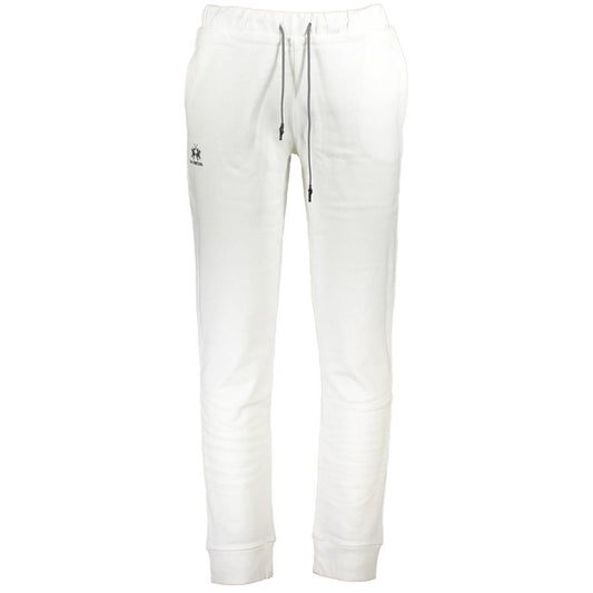White Cotton Men's Track Pant