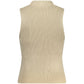 Beige Cotton Tank Top