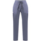 Blue Elastane Pant