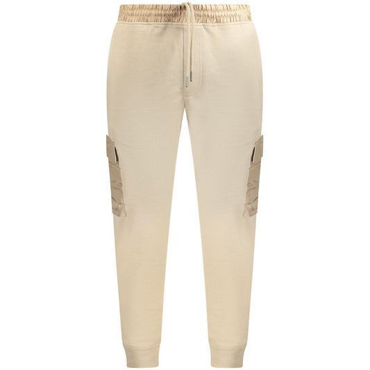 Beige Cotton Men's Jogger Trouser