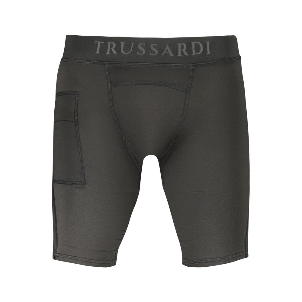 Black Polyester Men's Workout Legging