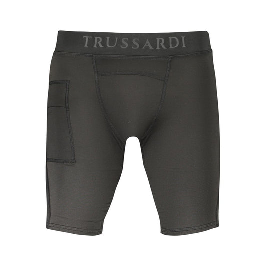 Black Polyester Men's Workout Legging