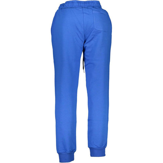 Blue Cotton Men's Track Pant