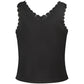 Black Viscose Tank Top