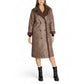 Brown Polyester Coat