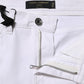 White Floral Sequined Embroid GIRLY Denim Jeans