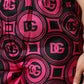 Pink Black Silk Logo Print DG Pattern Shorts