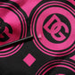 Pink Black Silk Logo Print DG Pattern Shorts