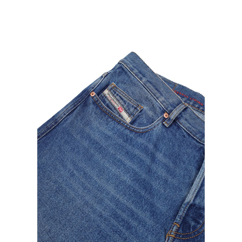 Blue Cotton Relaxed Fit Jeans