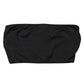 Black Nylon Blend Bandeau Strapless Tube Top