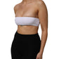 White Nylon Blend Bandeau Strapless Tube Top
