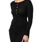 Black Virgin Wool Buttoned Cardigan Sweater