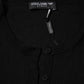 Black Virgin Wool Buttoned Cardigan Sweater