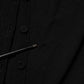 Black Virgin Wool Buttoned Cardigan Sweater