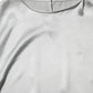 Gray Silk Satin Floral Lace Long Sleeve Top