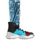 Blue Lace Up Over The Knee Socks Men Boots Shoes