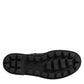 Black Logo Plaque Mid Calf Biker Boots Shoes