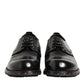 Black Leather Studded Men Formal Derby Shoes