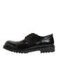 Black Leather Studded Men Formal Derby Shoes