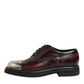 Brown Leather Lace Up Dress Men Oxford Shoes