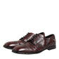Bordeaux Leather Lace Up Dress Derby Shoes