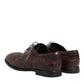 Bordeaux Leather Lace Up Dress Derby Shoes